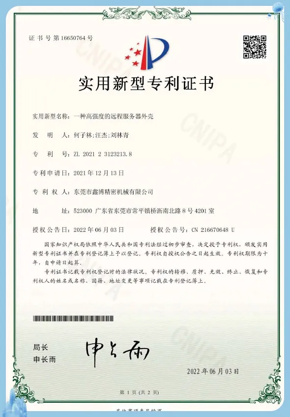 Patent Certificate 2