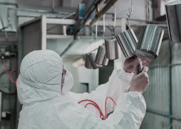 Surface treatment service: bead blasting of machined parts